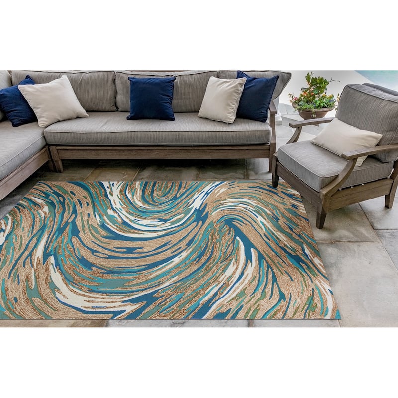 Liora Manne Capri Big Wave Indoor/Outdoor Area Rug