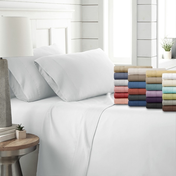 Vilano 21 inch Extra Deep Pocket 4 Piece Bed Sheet Set with Pleated Hem On Sale Bed Bath Beyond 11358354