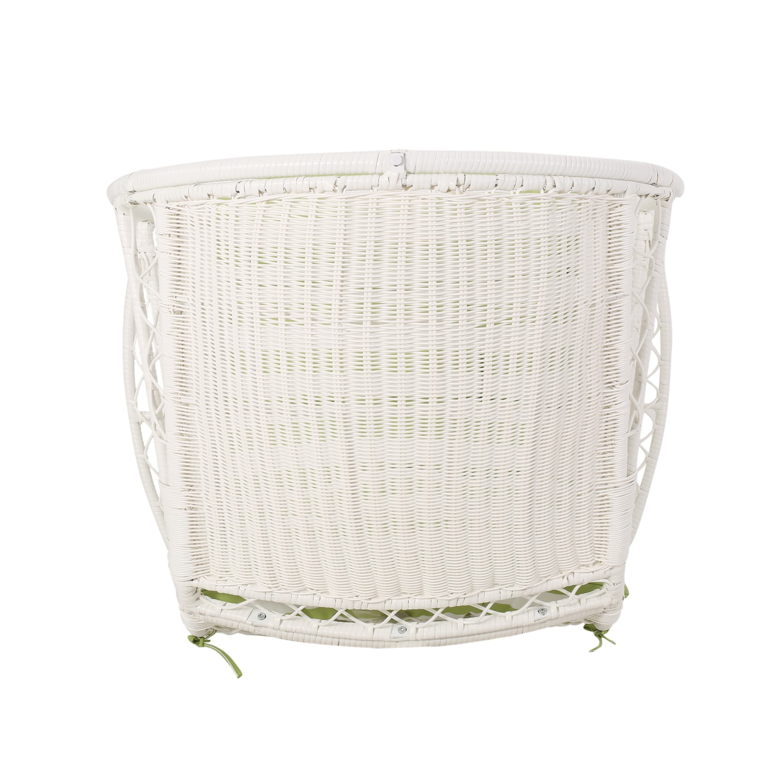Malia outdoor standing wicker basket chair with cushion by christopher knight home sales