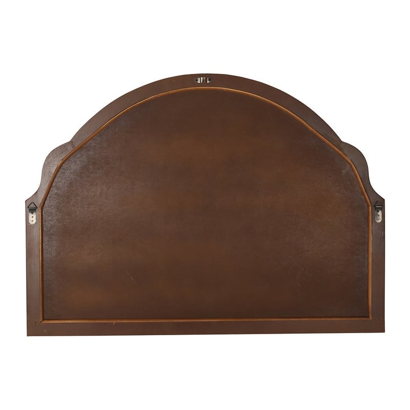 Regina Wide Arch Natural Tone Wood Wall Mirror - 30"H x 41.25"W x 1.25"D