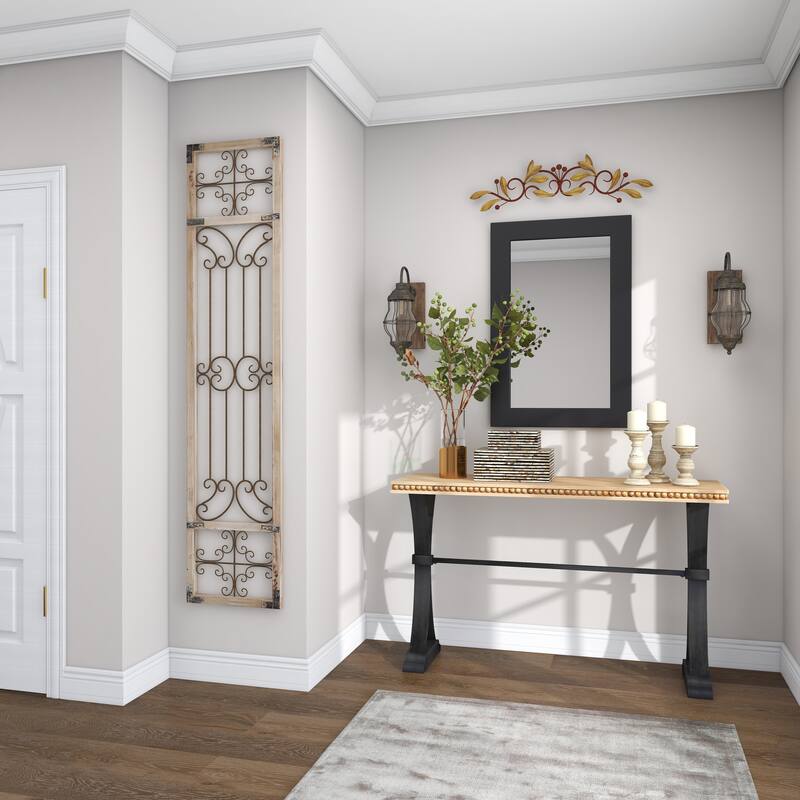 Green Metal Leaf Home Wall Decor