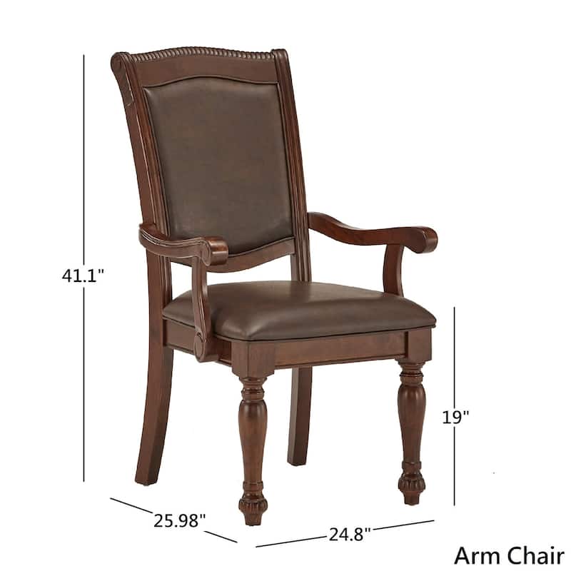 Constantinople Brown Faux Leather Dining Chairs (Set of 2) by iNSPIRE Q Classic