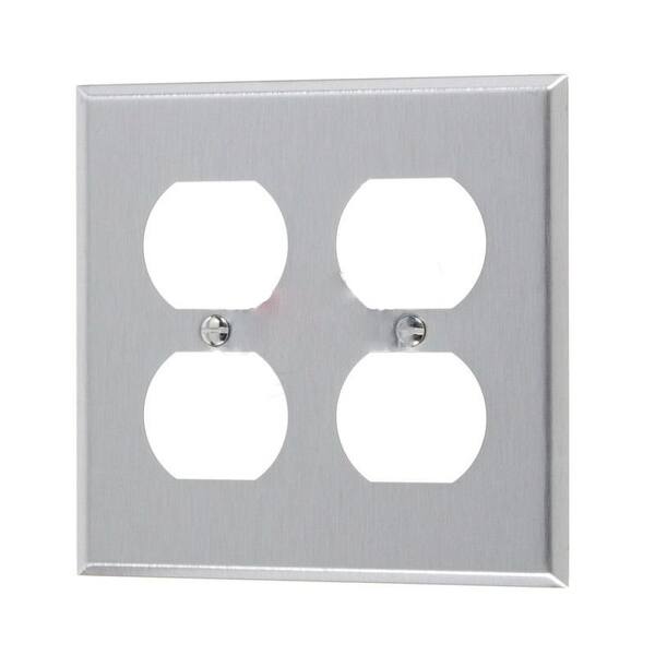 Square Receptacles Square Stainless Steel Electrical Receptacle Plate Stainless Steel ...
