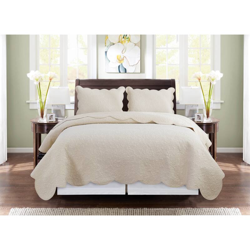 Christiana Cotton Reversible Machine Washable Quilt Set