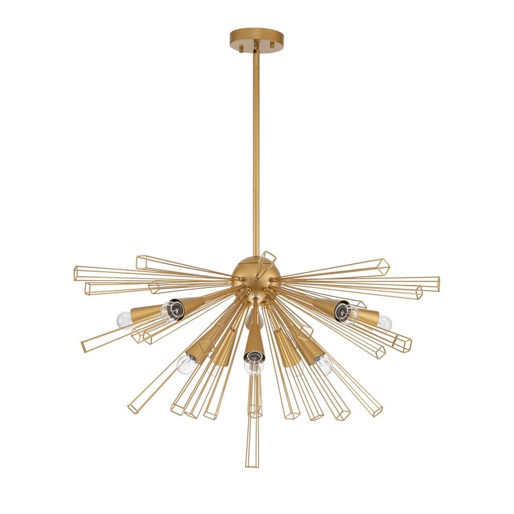 10-Light Contemporary Sputnik Sphere Chandelier Starburst Pendant Island Light