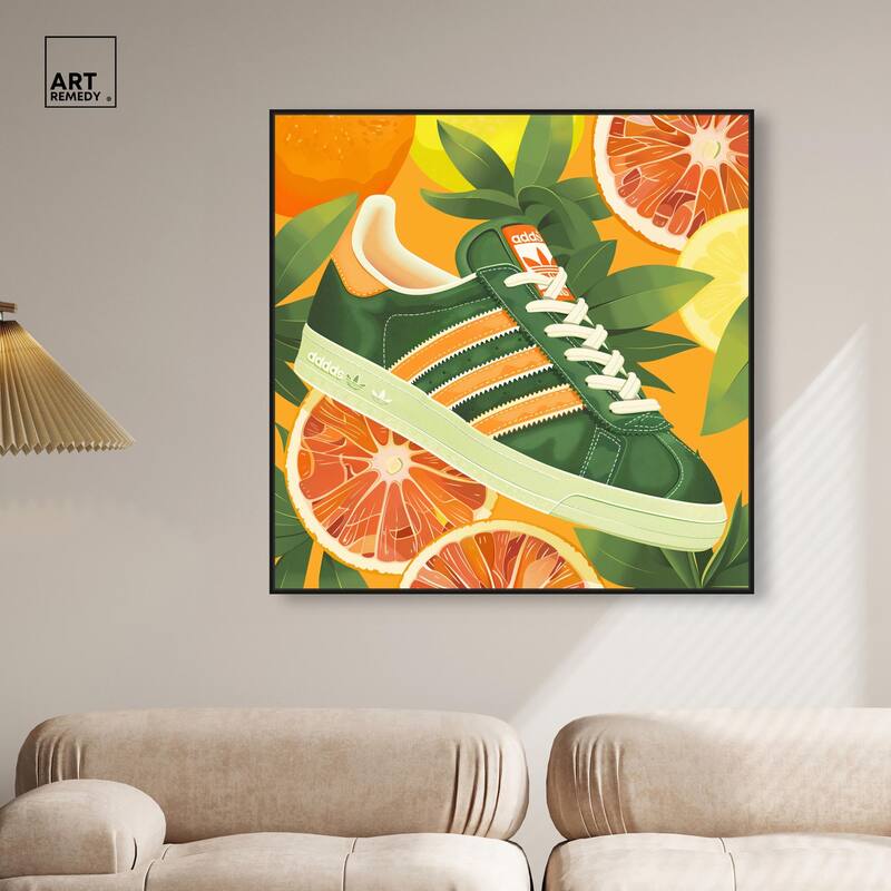 Citrus Sneaker Canvas by Art Remedy