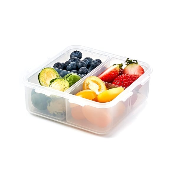 Lock & Lock Easy Essentials on The Go Meals 29-oz. Divided Square Food Storage Container