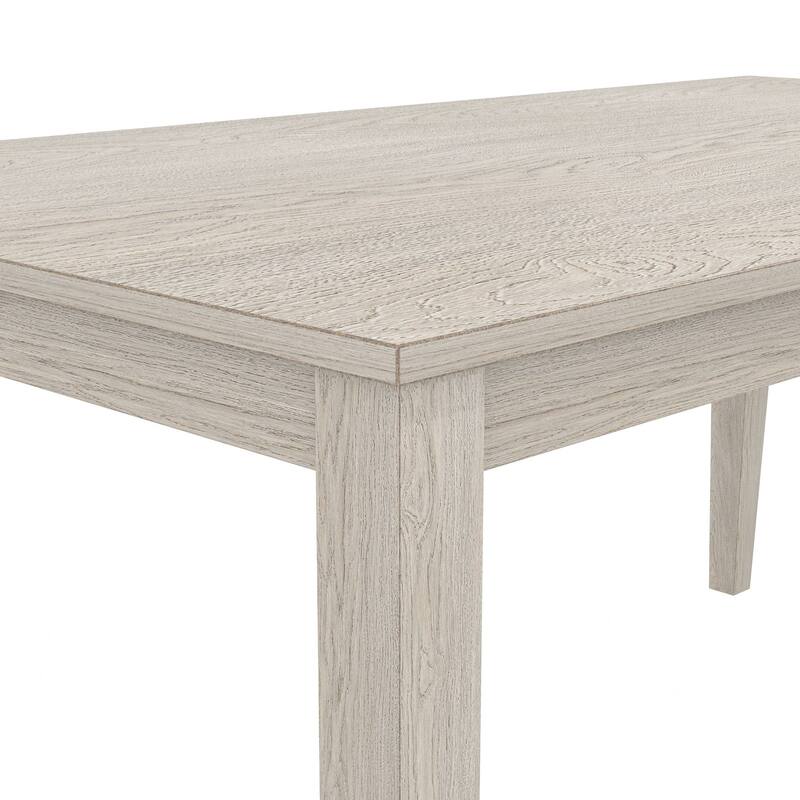 Javlergo 67 Inch Modern Wood Dining Table, Solid Wood Rectangular Dining Table for Kitchen