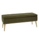 preview thumbnail 49 of 137, HULALA HOME Neptunus Modern 45.5" W Velvet Bedroom Storage Bench for End of Bed with Nailhead Trim