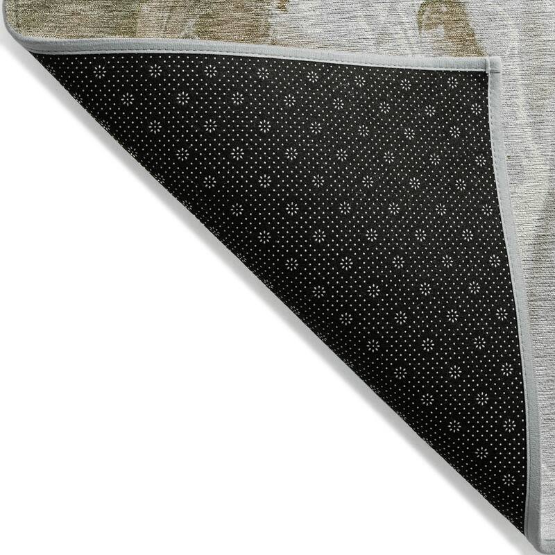 HomeRoots Abstract Modern Rectangle Outdoor Rug