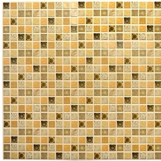 Dundee Deco Distressed Squares Mosaic PVC 3D Wall Panels, Decorative ...
