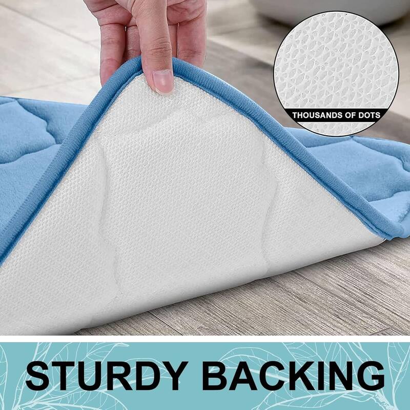 Memory Foam Bath Mat Rug 24x16