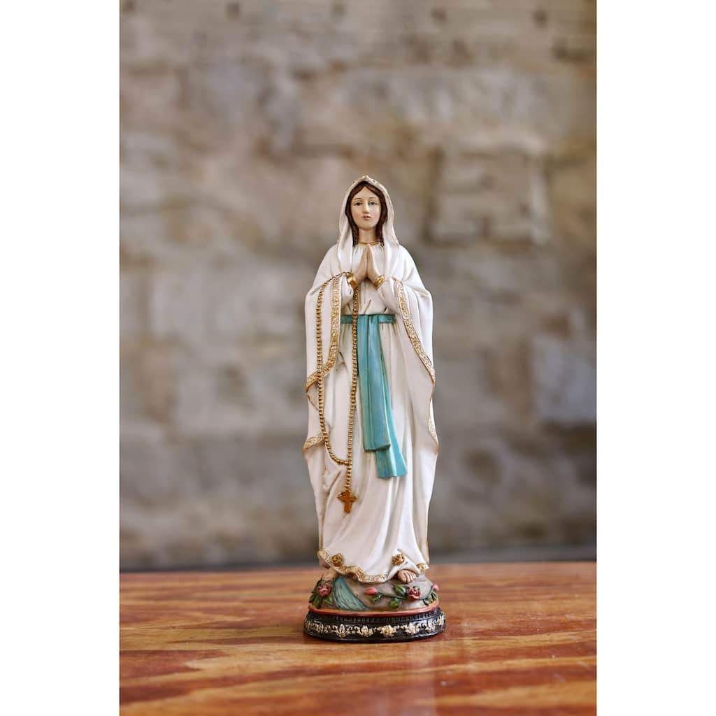 Our Lady of Lourdes Mary Figurine - 12"
