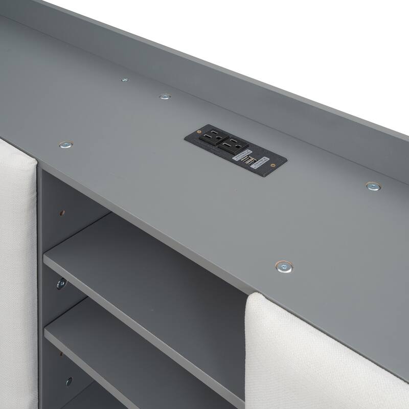 Elegant Design Full Size Platform Bed Upholstered Bed