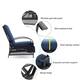 Outdoor Adjustable Cushioned Metal Patio Recliner Lounge Chair
