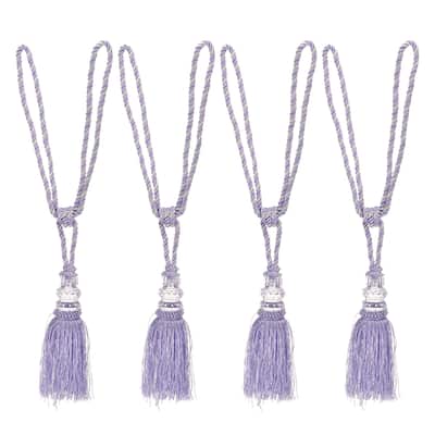 4 Pack Handmade Crystal Curtain Tiebacks Home Office Decorative