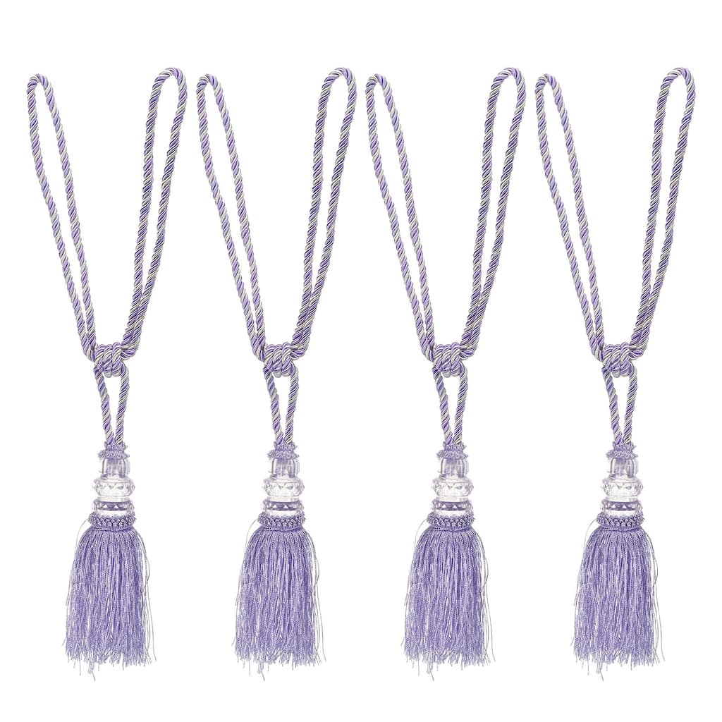4 Pack Handmade Crystal Curtain Tiebacks Home Office Decorative