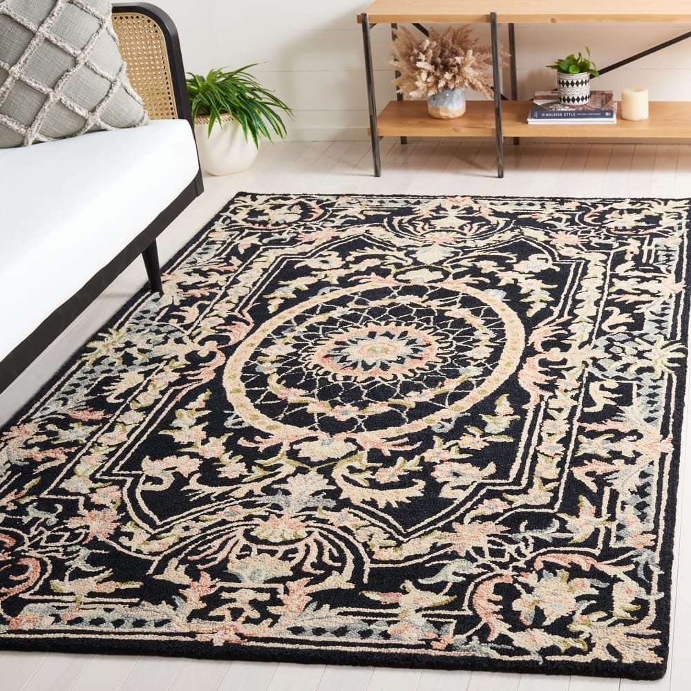 SAFAVIEH Handmade Aubusson Faketa Traditional Oriental Medallion Wool Rug
