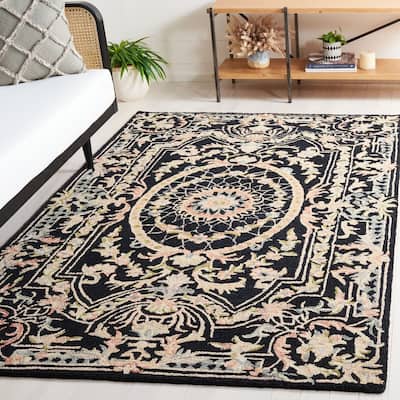 SAFAVIEH Handmade Aubusson Veena Traditional Oriental Medallion Wool Rug