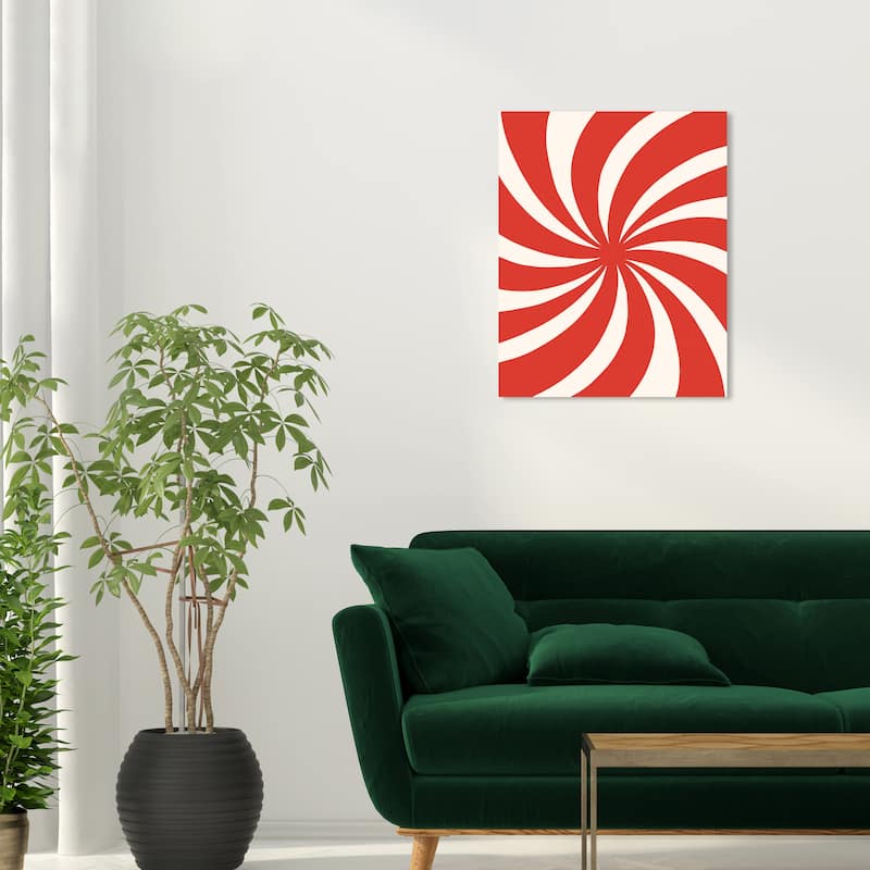Wynwood Studio Canvas Food and Cuisine Retro Basic Candy Cane Red Modern & Contemporary Wall Art Canvas Print - 20 x 24
