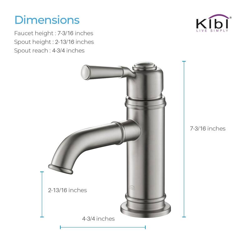 Solid Brass Single Handle Bathroom Vanity Sink Faucet with Water Hose