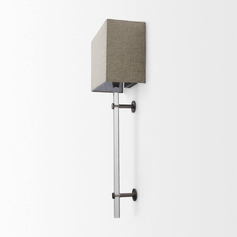 Kinsley Beige Shade W/Transparent Body Wall Sconce - 12.0L x 12.0W x 29.5H