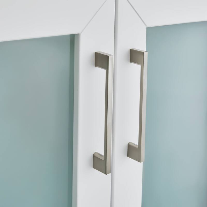 Vanity Art 108" Double Sink Bathroom Vanity Set with Engineered Marble Top and Free Mirrors