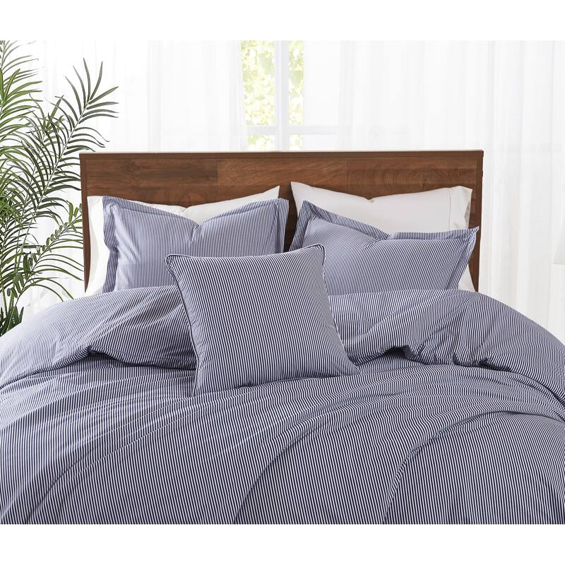 Brooklyn Loom Pinstripe 20x20 Decorative Pillow with Removable Cover