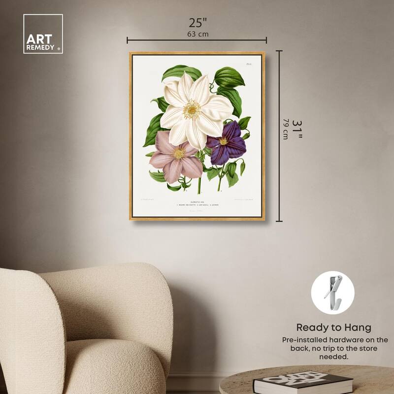 Clematis Canvas by Art Remedy