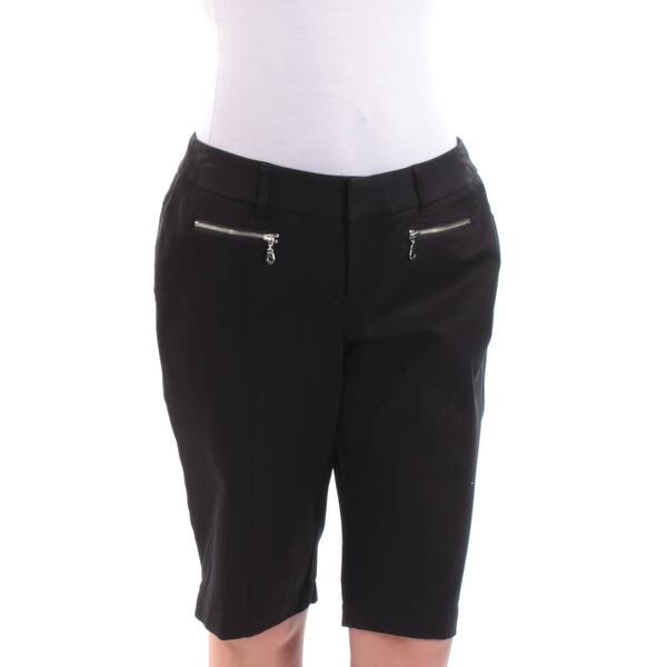 Shop Inc Womens Black Flat Front Curvy Fit Short Size 2