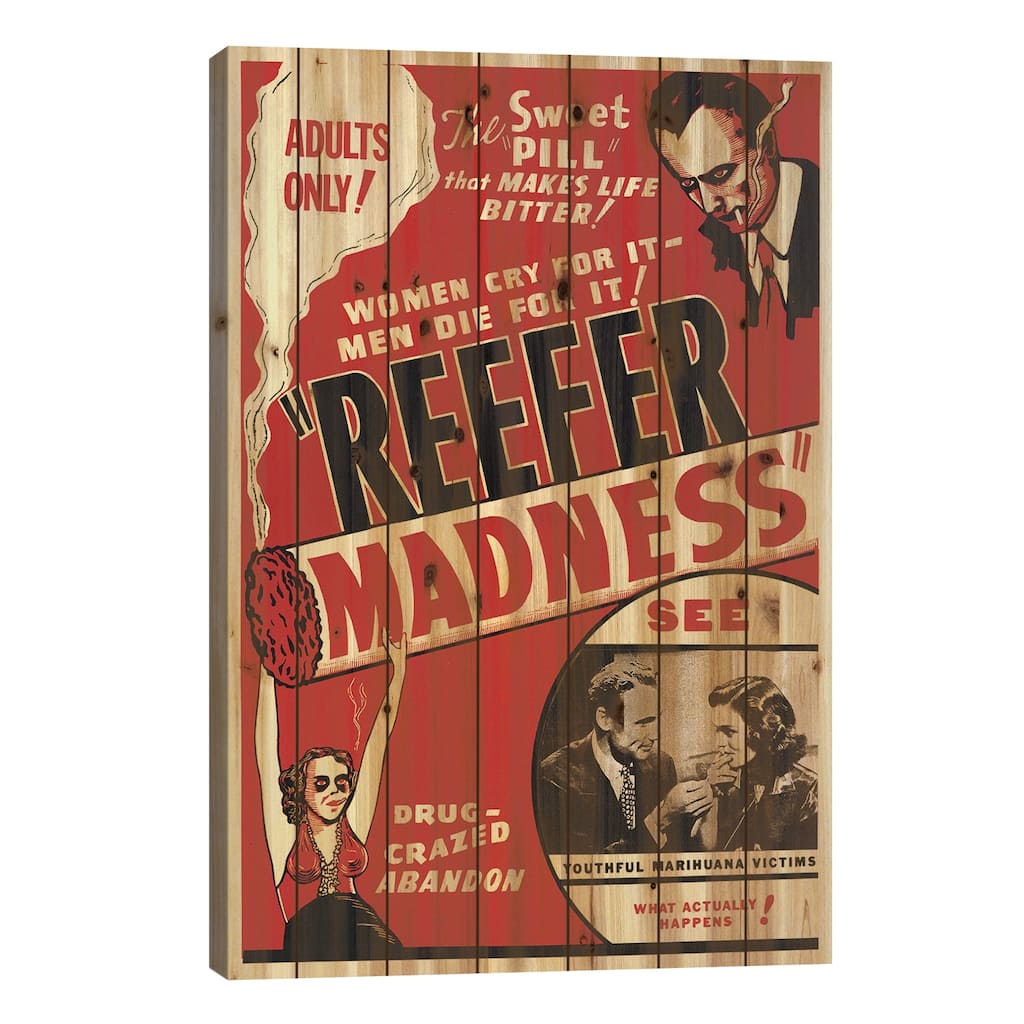 Reefer Madness Film Poster Print On Wood by Radio Days - Multi-Color