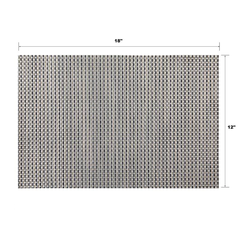 AVESTAR Dark Grey Place Mat, 6-Piece Gift Set