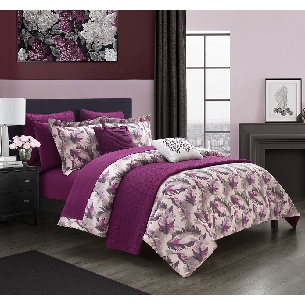 Purple Queen Size Bed-in-a-Bag - Bed Bath &amp; Beyond
