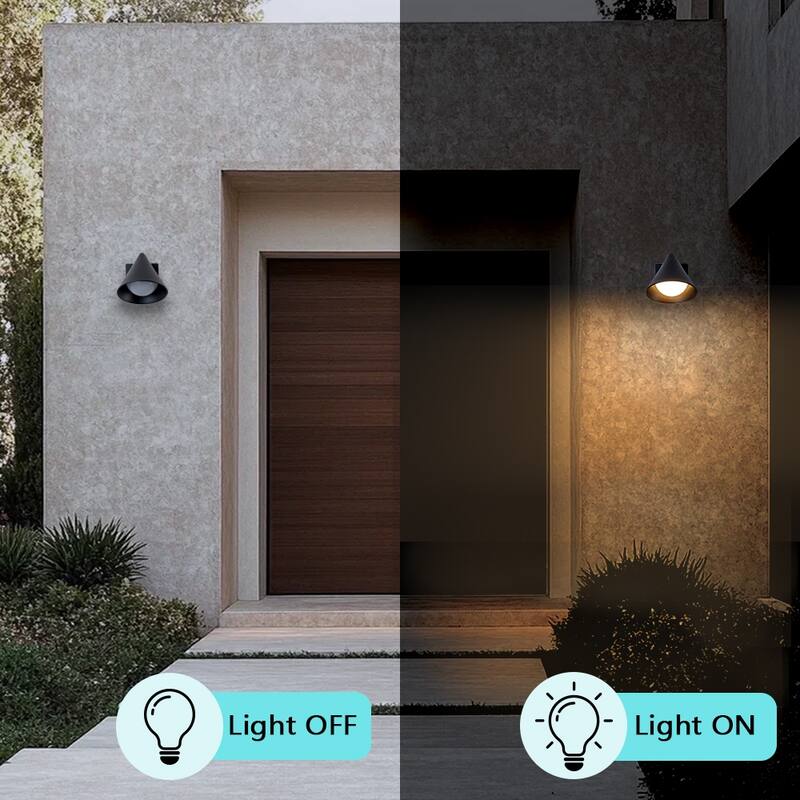 Modern LED Outdoor Wall Sconce Set of 2