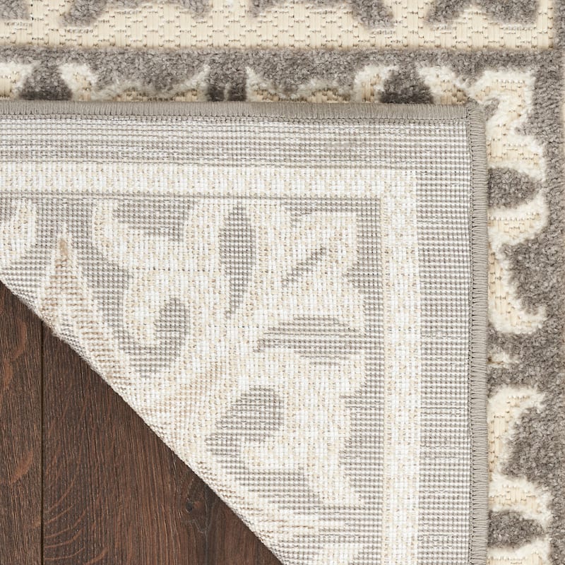 Nourison Aloha Indoor/outdoor Grey Geometric Area Rug