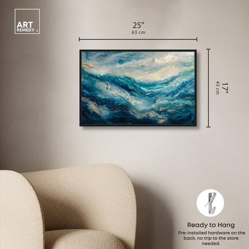 Jeweled Waters Canvas by Art Remedy