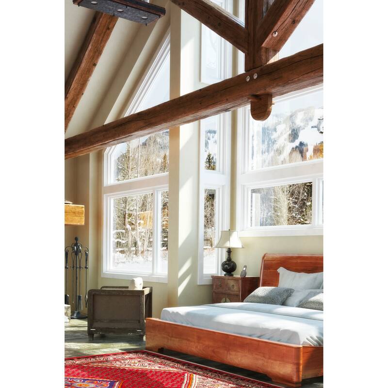 ECARPETGALLERY Hand-knotted Andelz Red Wool Rug - 4'5 x 6'6