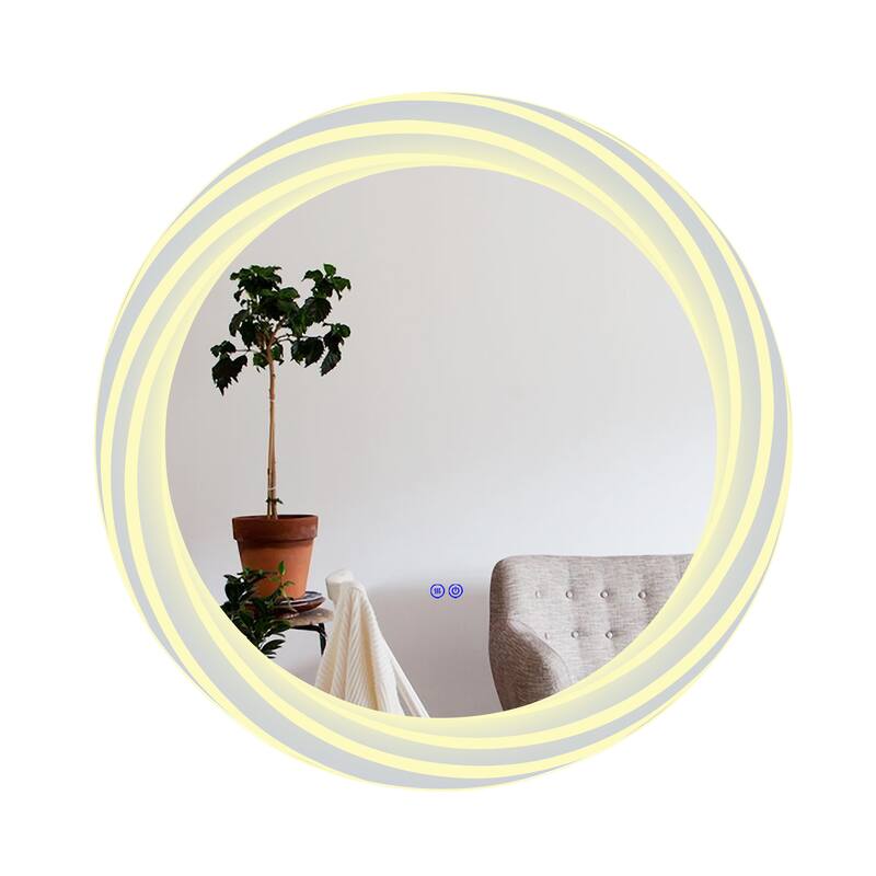Frameless Back Lit LED Mirror - Silver