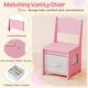 preview thumbnail 10 of 18, Costway Kids Vanity with Lights, 2 Drawers & 2-Tier Bookshelf, 3 Hooks - See Details