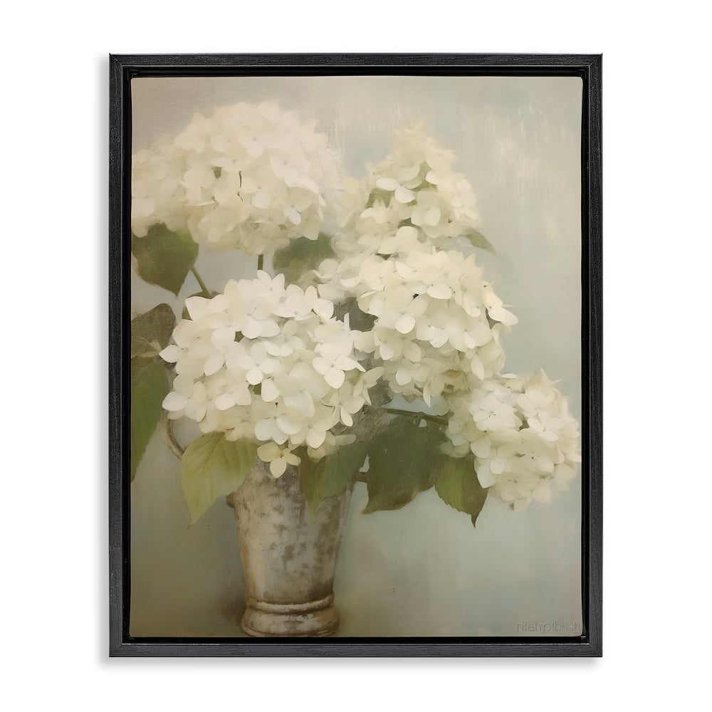 Stupell Faded Country Hydrangeas Framed Floater Canvas Wall Art Design By Arlington Prints