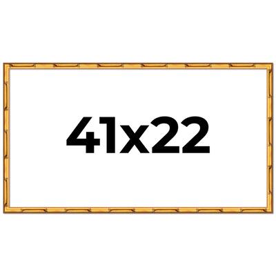 41x22 Frame Gold Bamboo Picture Frame Modern Photo Frame Includes UV Acrylic Shatter Guard Front Acid Free Foam Backing Board