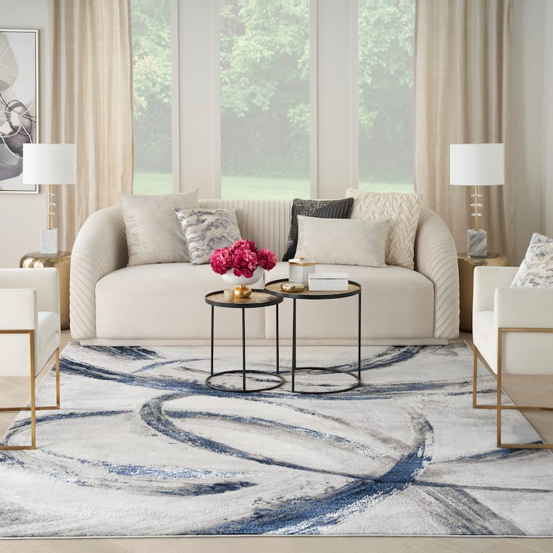 Nourison Brushstrokes Indoor only Abstract Area Rug