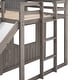 preview thumbnail 8 of 7, Twin Over Twin Bunk Bed with Slide and Ladder, Playhouse Bedframe with House Roof, Window and Safety Guardrails for Kids/Bedroom