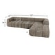 preview thumbnail 33 of 60, Christopher Knight Home - 122" Modern L-Shaped Sectional Sofa with Chaise Lounge, No assembly