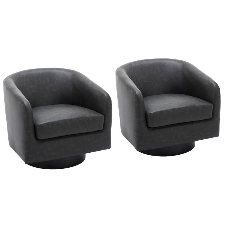 Modern 360° Swivel Barrel Accent Chairs by DREAMSIDEA