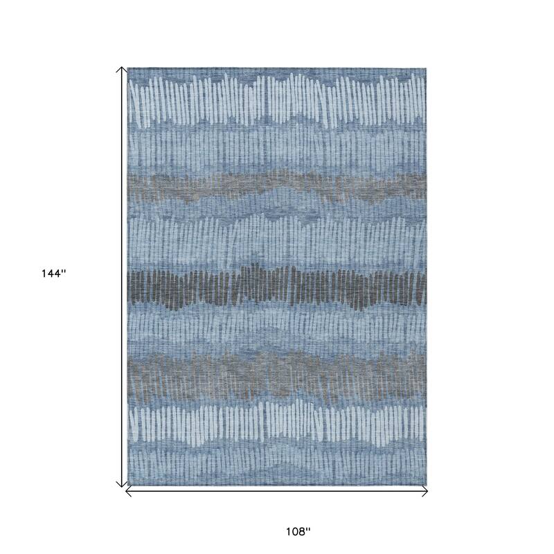 HomeRoots Striped Transitional Rectangle Outdoor Rug
