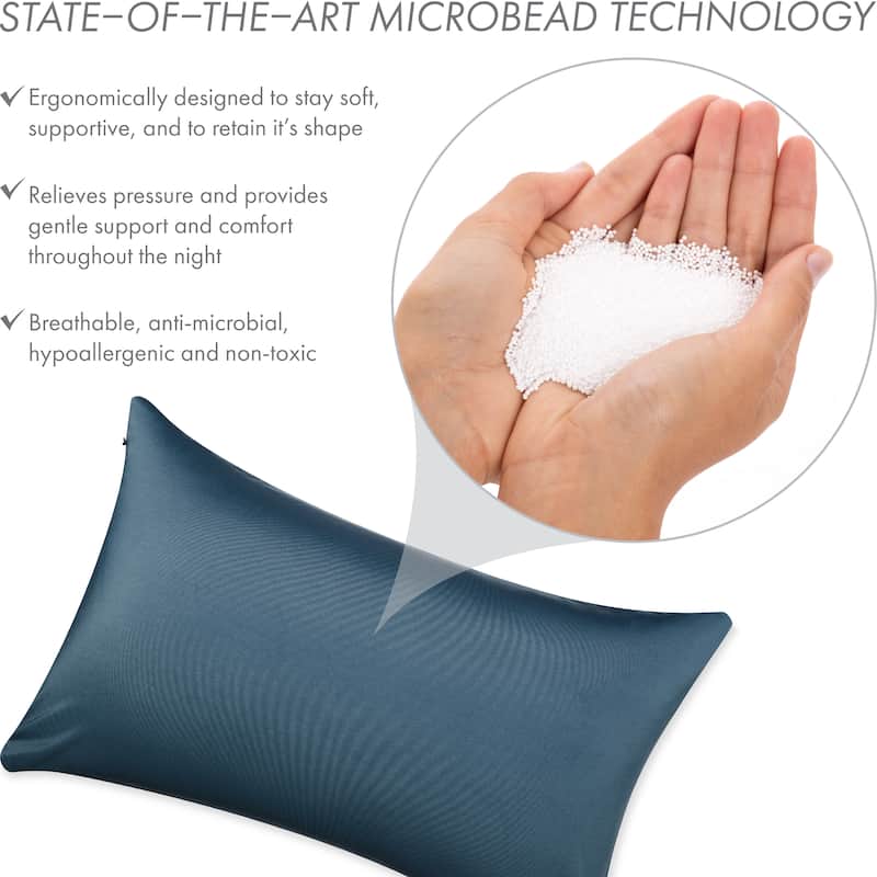 Throw Pillow Cozy Soft Microbead Dark Slate Grey: 1 Pc