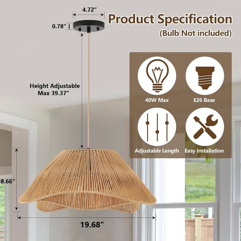3-light fixture light brown chandelier light rattan, metal hallway light
