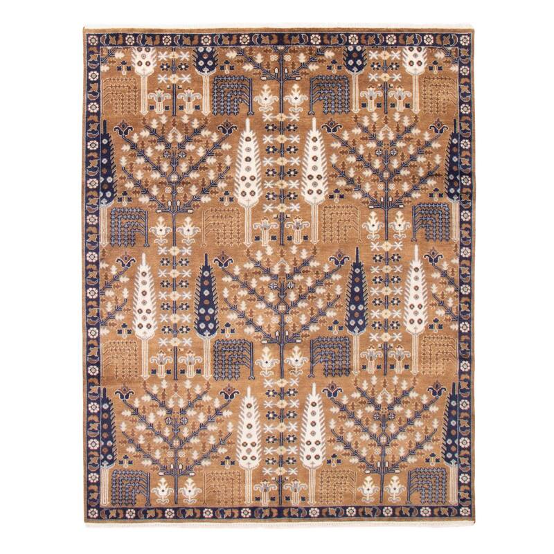 ECARPETGALLERY Hand-knotted Serapi Heritage Brown Wool Rug - 7'11 x 10'0