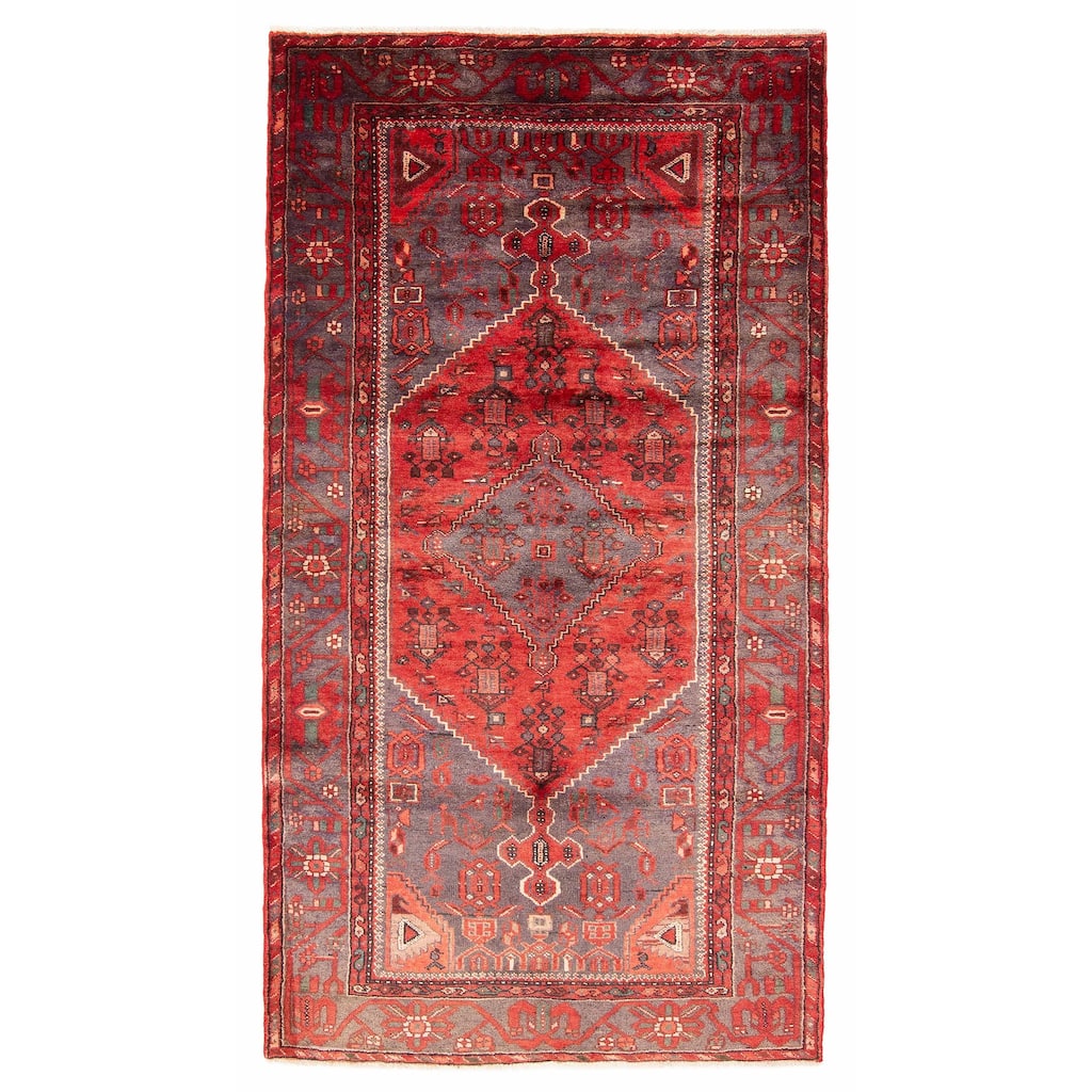 ECARPETGALLERY Hand-knotted Andelz Red Wool Rug - 4'5 x 8'6